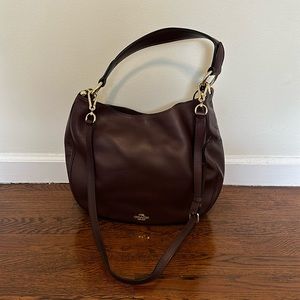 Beautiful oxblood Coach bag in perfect condition
